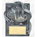 6" Wedge Resin Sculpture Award (Lamp of Knowledge)